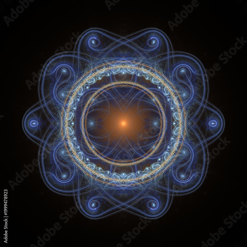 Visionary blue glossy decoration