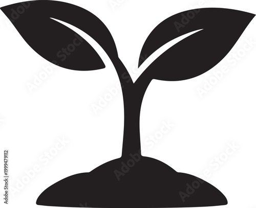 Growth icon vector showing business progress, financial increase, and upward success trend concept.