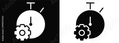 Time monochrome glyph style