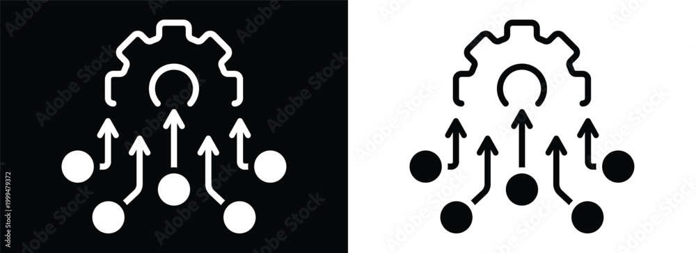 Fototapeta premium Development monochrome glyph style