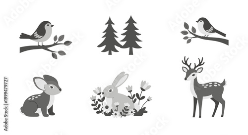 A charming illustration of a fawn creates a sense of innocence and wonder, perfect for children's products or nature-themed marketing campaigns.