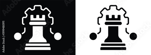 Strategy monochrome glyph style