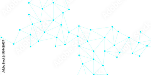 Abstract connection on white background. Network technology background with dots and lines for desktop. Abstract science background with connecting nodes and lines. Technology abstract white digital. 