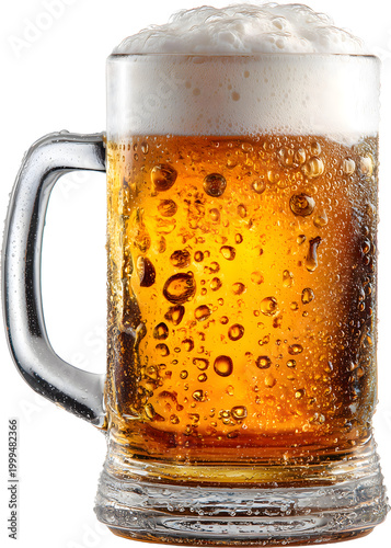 Fresh Draft Beer in a Transparent 500ml Glass Mug