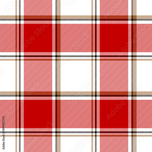 Plaid seamless pattern. Check line. Repeating tartan checks design. Repeated scottish stripe flannel. Scotland fabric prints. Gingham twill lattice. Repeat ekose weave plaids. Vector illustration
