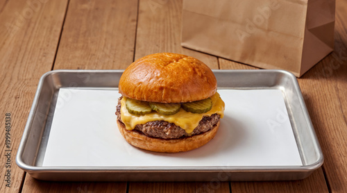 Cheeseburger Deli Paper Mockup Pack – Fast Food Branding Scenes