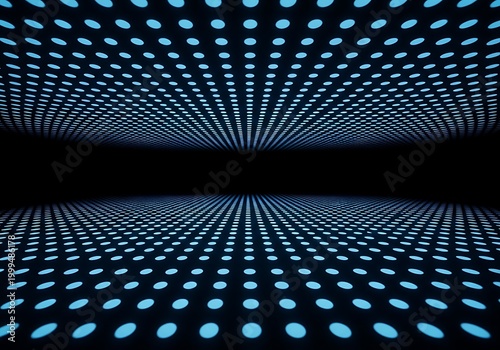 Blue dot pattern perspective background