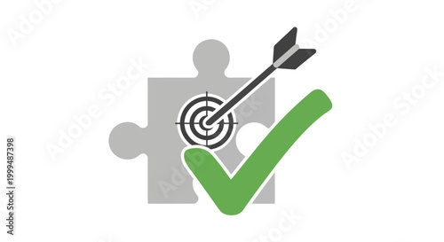 Green Check Mark Target Success.