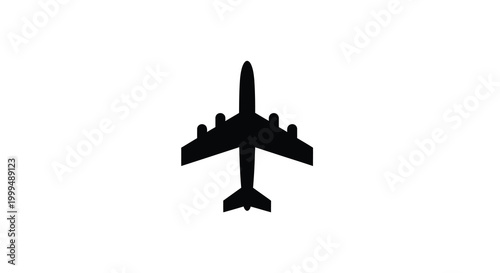 Airplane silhouette on a white background high quality