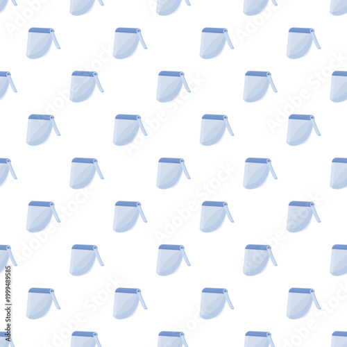 Face shields providing health protection repeating in a seamless pattern