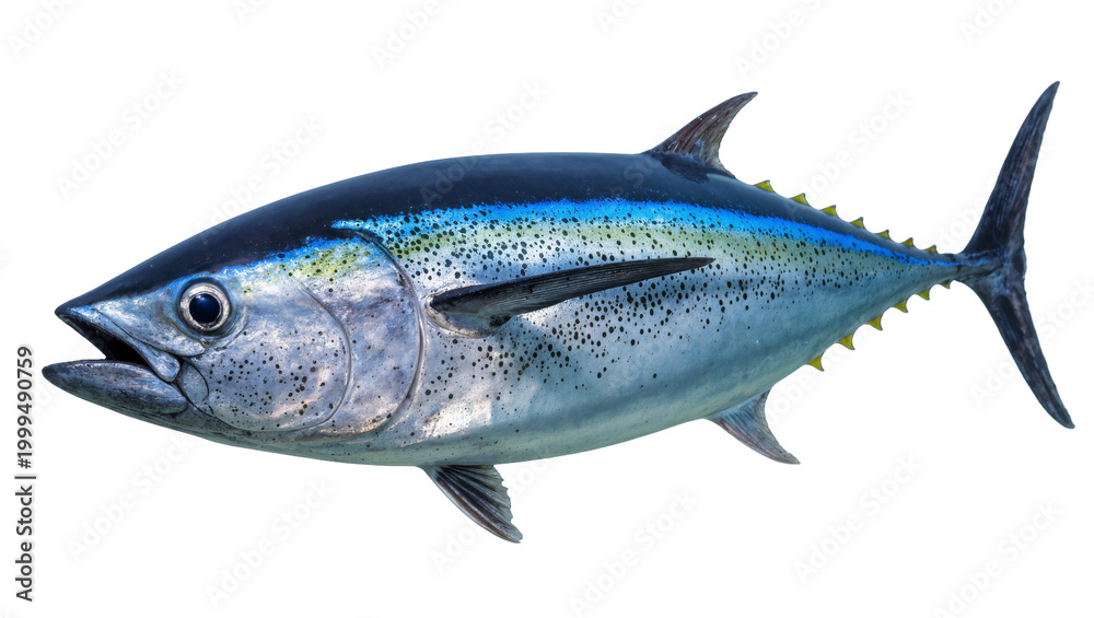 Fototapeta premium Bluefin Tuna Fish with Yellow Fins and Dark Spots