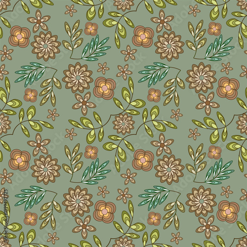 seamless pattern with flowers