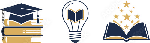 Minimalist Education & Learning Vector Icons Set