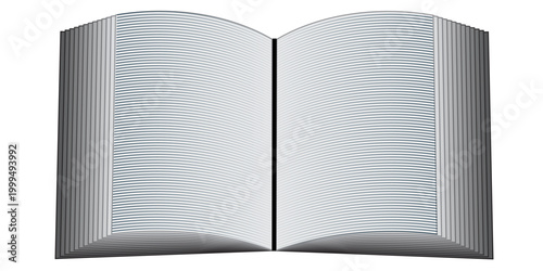 Open Book Abstract Concept with Layered Pages Minimal Design
