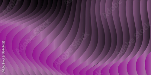 Black and purple glass fractal abstract background with flowing shapes and lines. Dark modern ribbed wide vector pattern.