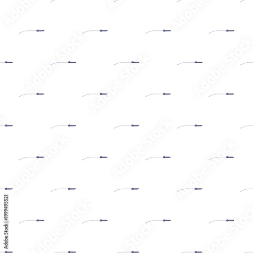 Medical catheters creating a seamless pattern, representing healthcare and medical tools