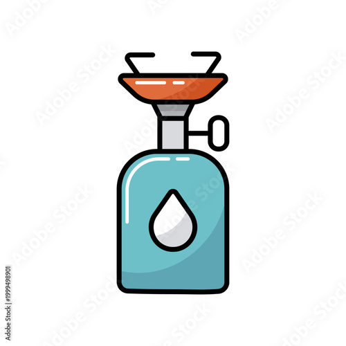 Camping gas stove vector icon. Camping sign