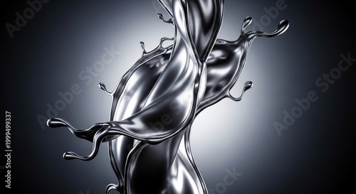 Water splash in gray