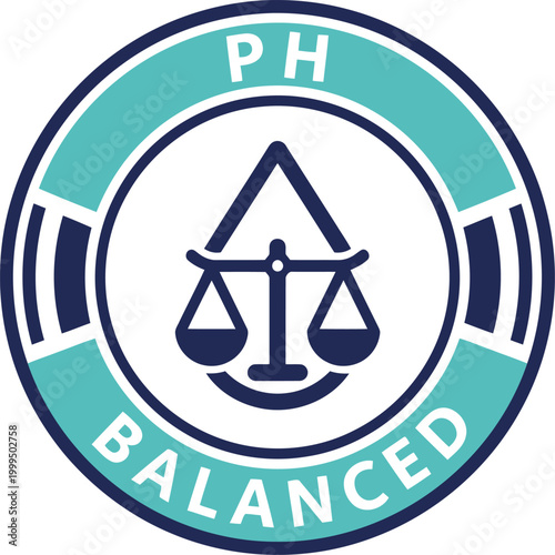 PH Balanced Seal Icon for Product Labeling and Packaging Design