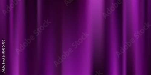 Royal purple velvet curtains background. Closed curtain backdrop for theater stage or cinema, circus. Vector textile room scene screen. Violet fabric drapery wallpaper for award, show, performance