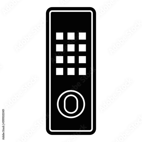 Remote control with keypad and circular button