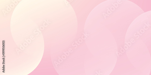 Minimalist banner background, pastel colorful, pink and yellow gradations. Circle effect style geometric, abstract background.