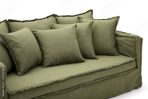 durable canvas sofa cover in olive drab for outdoor use