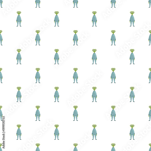 Cartoon aliens creating a fun and whimsical extraterrestrial seamless pattern background