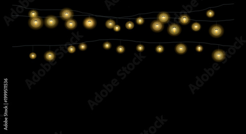 Two parallel lines of glowing dots create a balanced composition on a dark background.