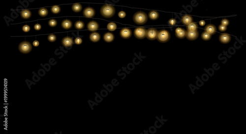 Scattered fairy lights create a whimsical and dreamy nighttime effect.