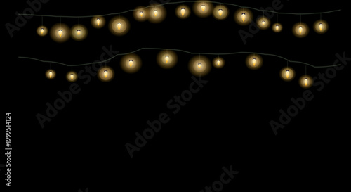 Warm string lights create a cozy ambiance against a dark background.