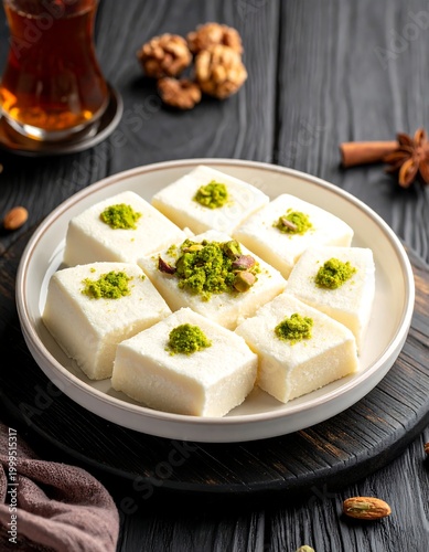 Traditional Indian Dessert Sweet Squares.