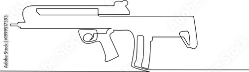 Minimalist assault rifle vector illustration Vector