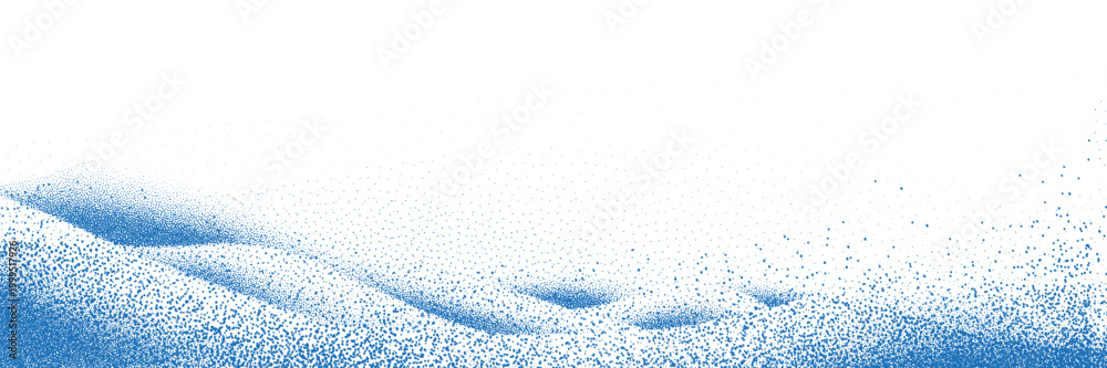 Obraz premium Winter snow pile 3d border snowy ground landscape background.