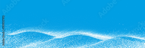 Winter snow pile 3d border snowy ground landscape background.