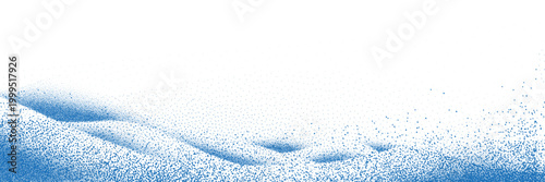 Winter snow pile 3d border snowy ground landscape background.