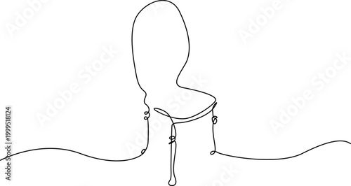 Cartoon person sitting on abstract wavy ground Vector