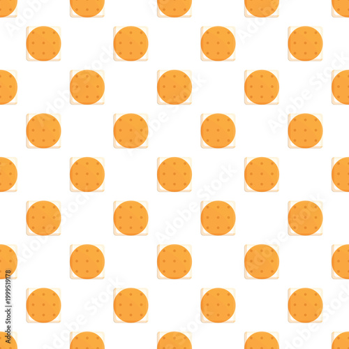 Square crackers creating a decorative repeating wallpaper illustration