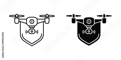 Comparison of drone designs with and without privacy shielding