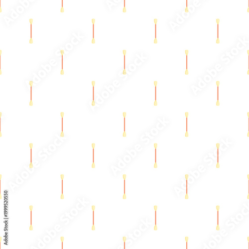 Cotton swabs forming a seamless pattern for personal care and medical themes