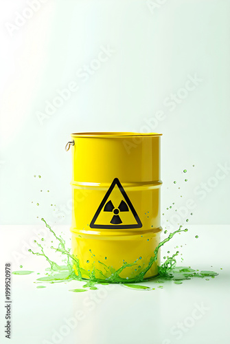 Barrel with radioactive waste
