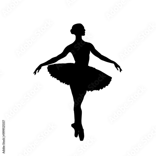 Ballerina silhouette -  vector illustration