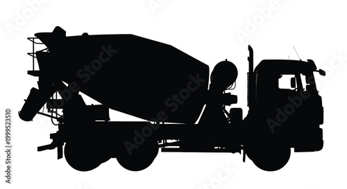 concrete mixer truck silhouette high quality professional detailed modern elegant stylish