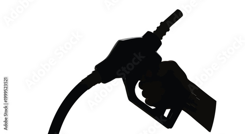 hand holding fuel pump silhouette high quality professional detailed modern elegant