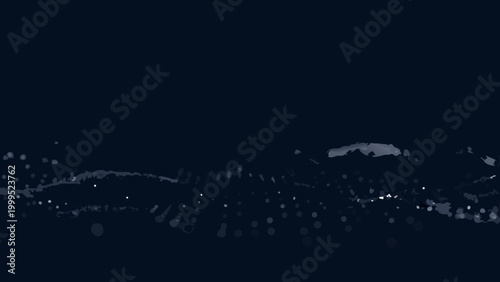 abstract data landscape with scattered particles on a dark background