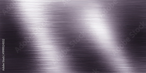 Polished silver brushed metal texture background featuring a shiny stainless steel plate surface with a grey industrial aluminum pattern and chrome metallic reflection