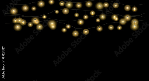Warm string lights arranged in a loose, natural cluster for a cozy decorative effect.