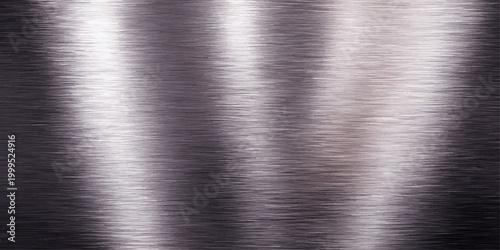 Polished stainless steel plate with a brushed silver metallic texture and a smooth industrial grey pattern on a shiny aluminum alloy surface