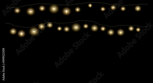 Wavy string lights arranged in a dynamic, undulating pattern on a dark background for a decorative effect.