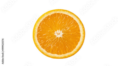 Картината върху платно Ripe juicy orange half slice with segments and zest